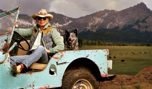 Ralph Lauren and Cinch, an Australian-shepherd/blue-heeler mix